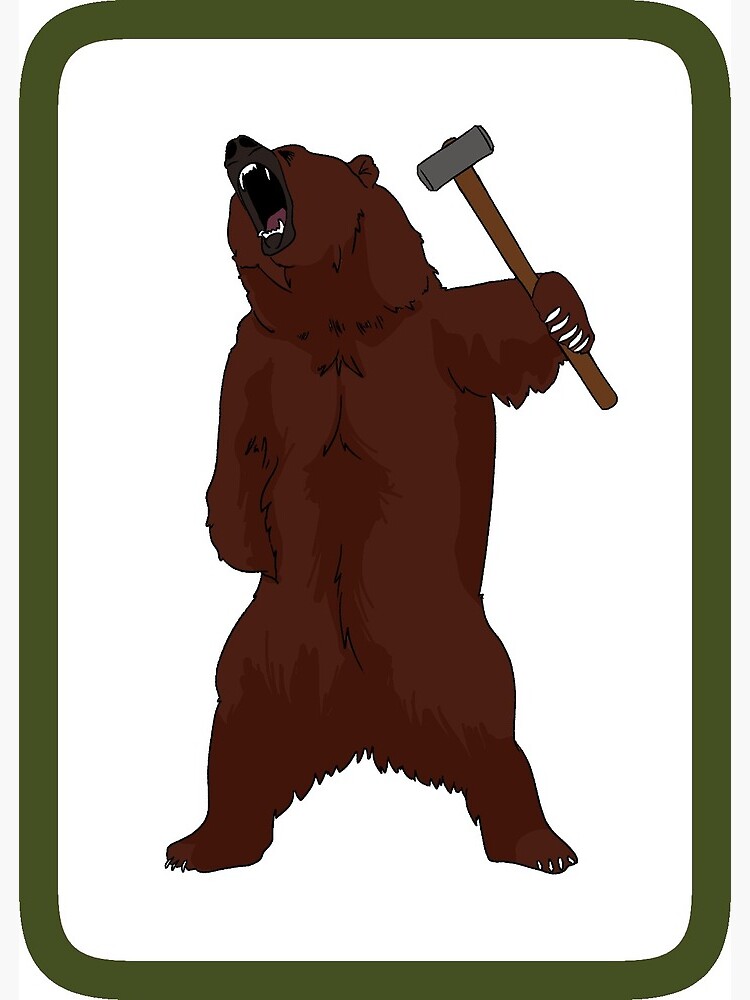 LARP: Bear with Hammer" Greeting Card for Sale by radiochai | Redbubble