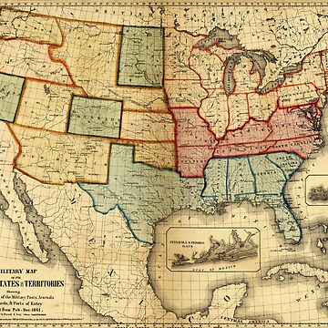 quot Map of the United States 1861 quot - Raf,360x360,075,t,fafafa Ca443f4786.u2 
