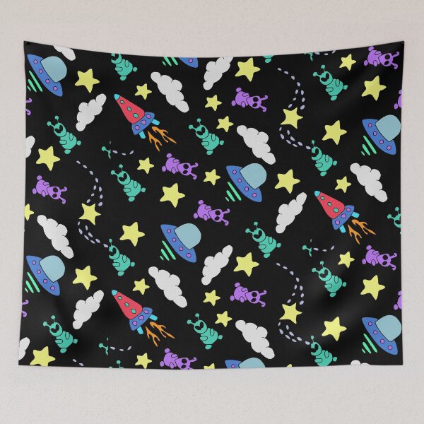 Item preview, Rocket Space Alien Pattern Color designed and sold by LadyTaneli.