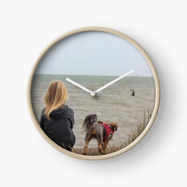 Watching the surf Clock