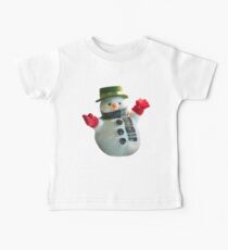 Warmly dressed funny snowman Baby Tee