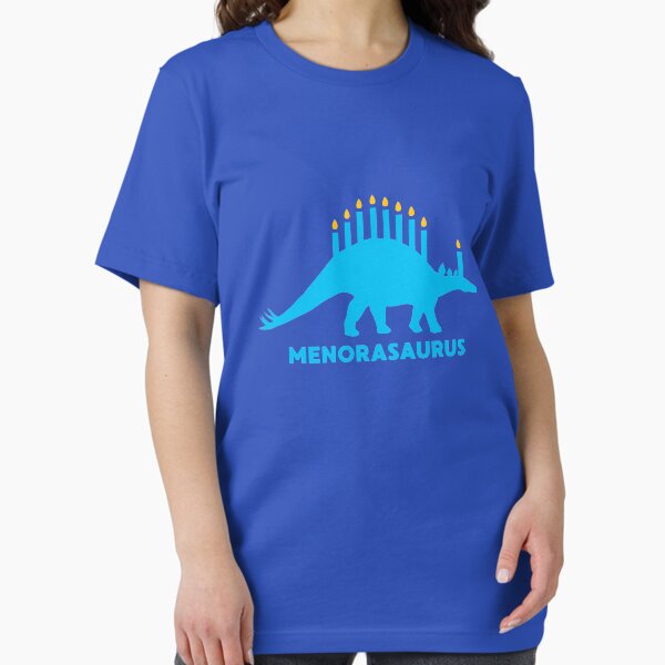 Item preview, Funny Hanukkah Shirt Dinosaur Stegosaurus Dino Menorah Gift designed and sold by HolidayWeek.