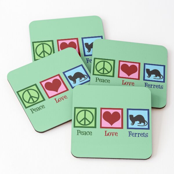 Item preview, Peace Love Ferrets designed and sold by Epic Love Designs.