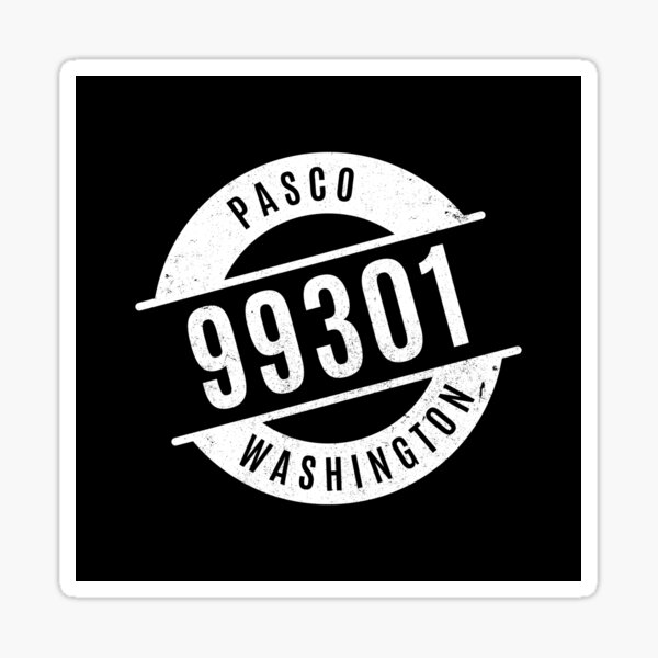 "Pasco Washington 99301 Zip Code" Sticker for Sale by creativecurly