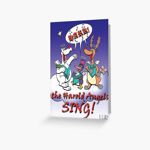 Hark the Harold Christmas Greeting Card Greeting Card