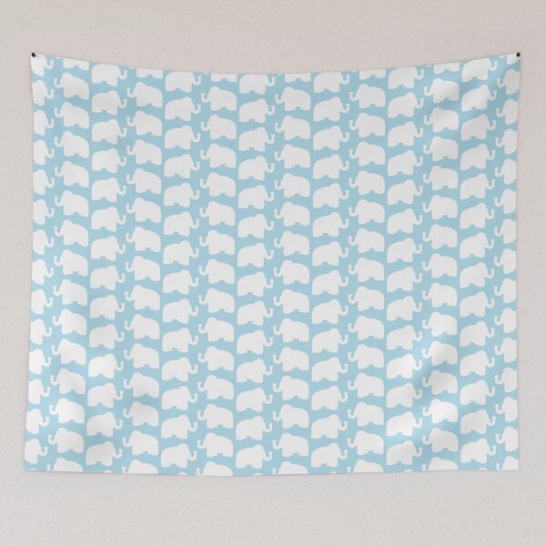 Item preview, Sky Blue and White Elephant designed and sold by silvermoonbeam.