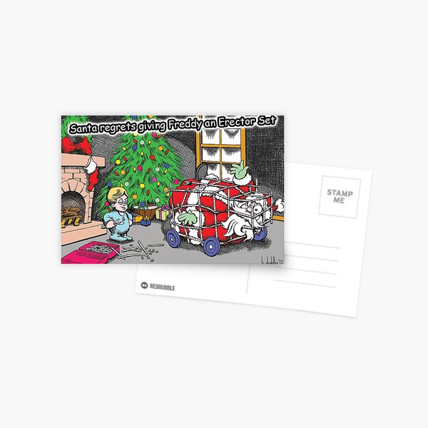 Erector Set Christmas Greeting Card Postcard