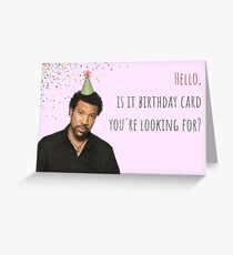 Lionel Richie Geburtstagskarte, Hallo, Meme Grußkarten Grußkarte