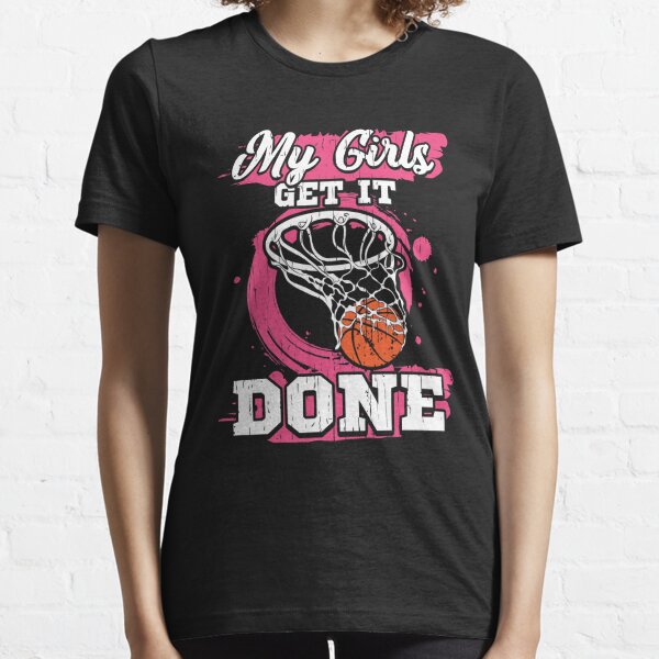 Basketball Girls Rule Hardwood Queen Short Sleeve Sports Team T-shirt Bball