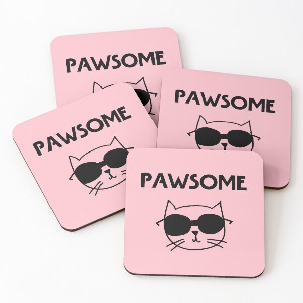 Item preview, Cool Pawsome Awesome Cat with Sunglasses Monotone designed and sold by TinyStarAmerica.