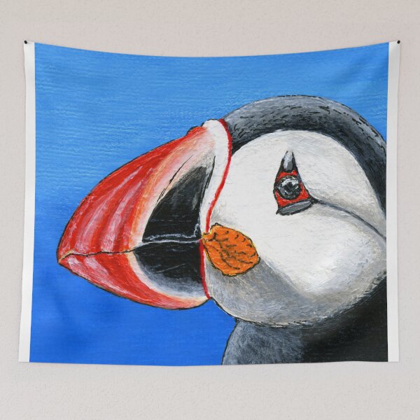 Item preview, Atlantic Puffin Seabird in Acrylic designed and sold by VendiArt-Studio.