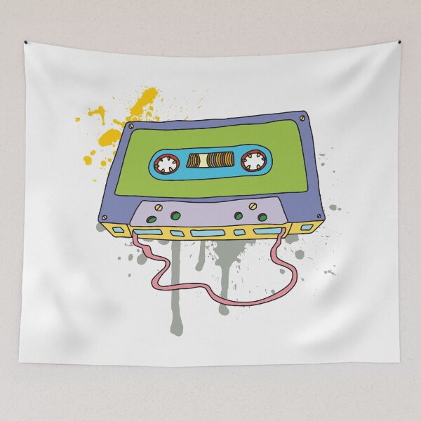 Item preview, Music Cassette Retro Tape Vintage Graffiti designed and sold by Helen-Storm.