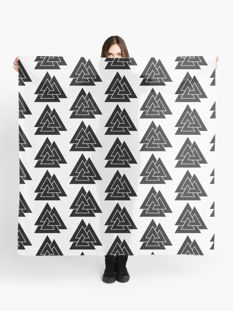 Valknut Old Norse Valr Slain Warriors And Knut Knot Scarf By Oneadamart Redbubble