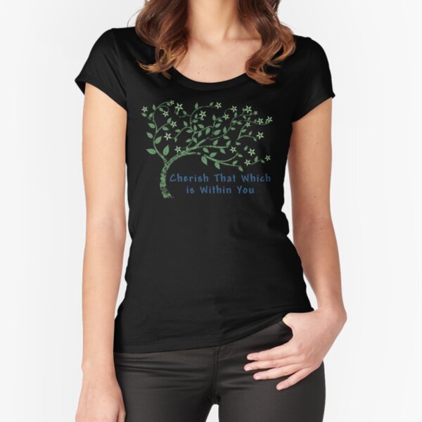 Yoga Quote Fitted Scoop T-Shirt