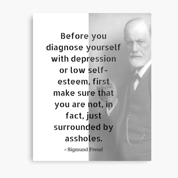 Sigmund Freud Quote Metal Print