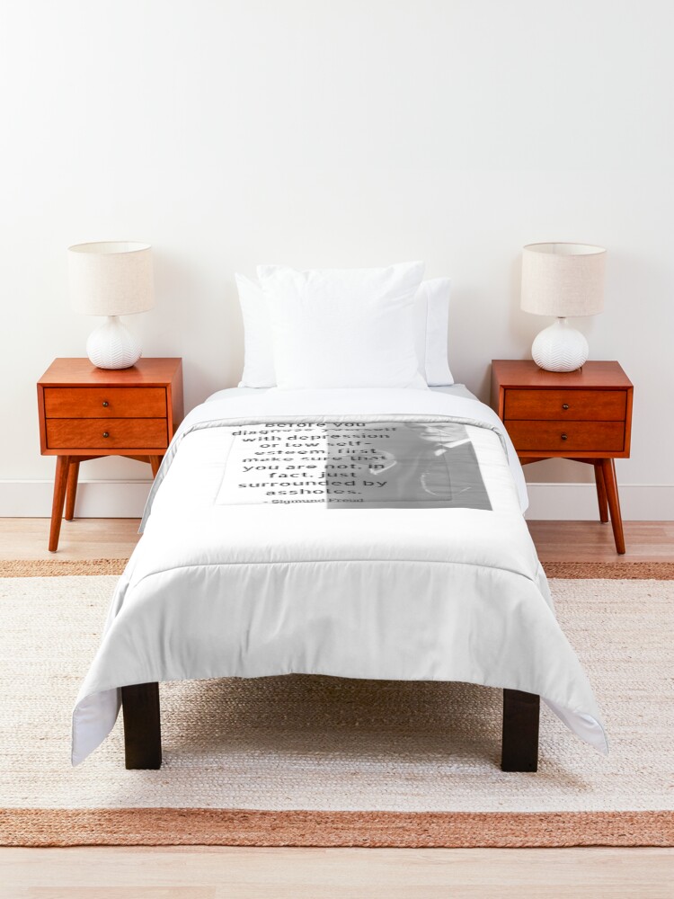 Alternate view of Sigmund Freud Quote Comforter