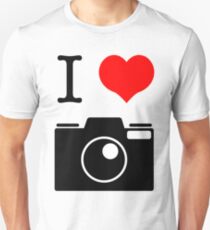 I Heart Camera no Label Unisex T-Shirt