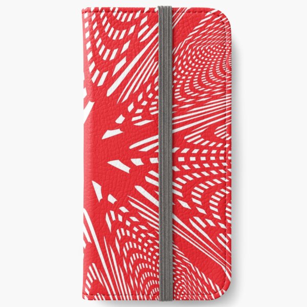 #abstract #design #illustration #pattern #futuristic #art #shape #creativity #modern #bright #vertical #vibrantcolor #red #colorimage #textured #backgrounds #geometricshape #inarow #imagination iPhone Wallet