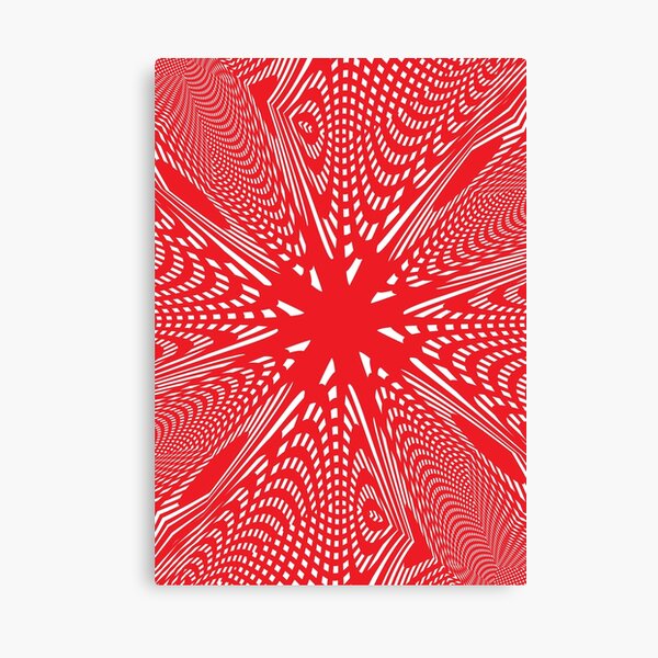 #abstract #design #illustration #pattern #futuristic #art #shape #creativity #modern #bright #vertical #vibrantcolor #red #colorimage #textured #backgrounds #geometricshape #inarow #imagination Canvas Print