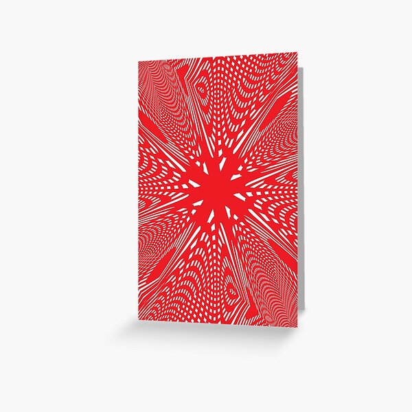#abstract #design #illustration #pattern #futuristic #art #shape #creativity #modern #bright #vertical #vibrantcolor #red #colorimage #textured #backgrounds #geometricshape #inarow #imagination Greeting Card