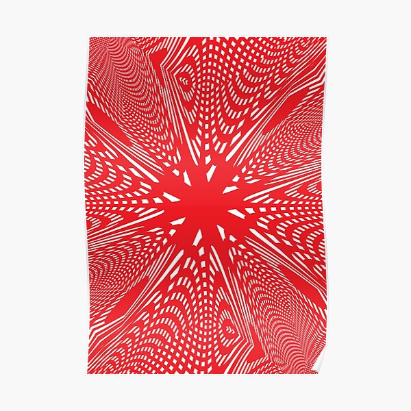 #abstract #design #illustration #pattern #futuristic #art #shape #creativity #modern #bright #vertical #vibrantcolor #red #colorimage #textured #backgrounds #geometricshape #inarow #imagination Poster