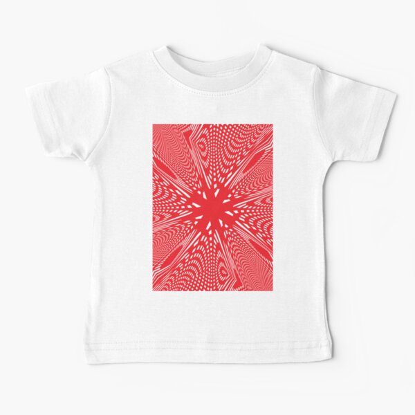 #abstract #design #illustration #pattern #futuristic #art #shape #creativity #modern #bright #vertical #vibrantcolor #red #colorimage #textured #backgrounds #geometricshape #inarow #imagination Baby T-Shirt