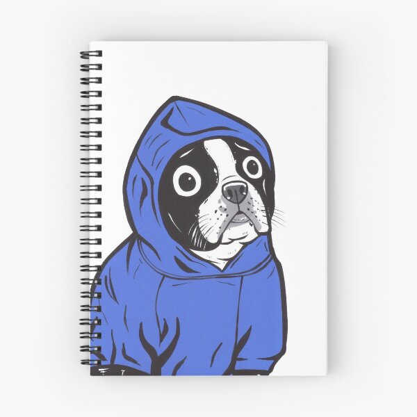 Item preview, Boston Terrier Blue Hoodie designed and sold by turddemon.
