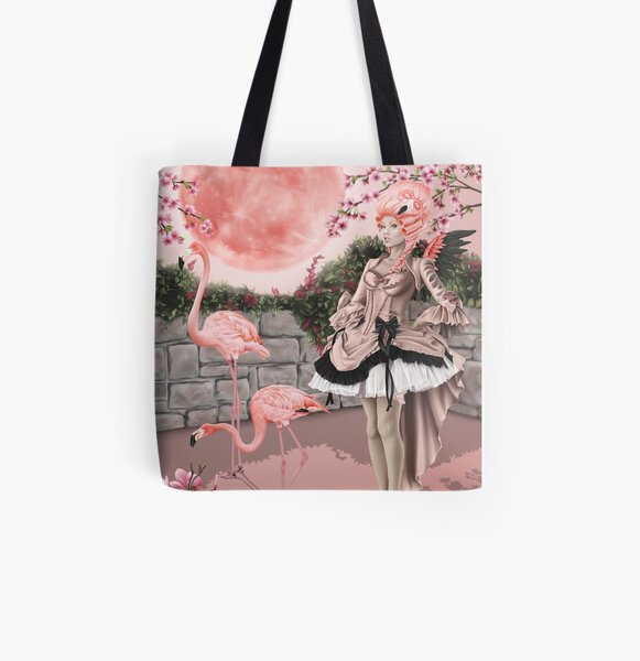 Flamingo Fairy - Pink Moon All Over Print Tote Bag
