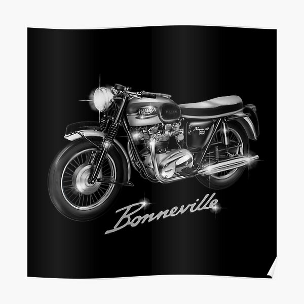 La moto sensationnelle Triumph Bonneville par MotorManiac Poster