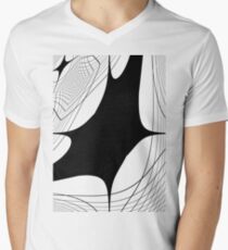 #blackandwhite #shoe #design #modern #abstract #art #shape #monochrome #pattern #illustration #vertical #blackcolor #photography #inarow #styles #geometricshape Men's V-Neck T-Shirt