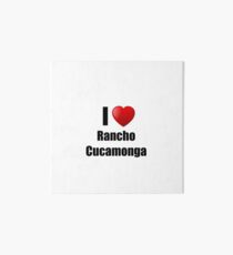 Rancho Cucamonga I Love City Lover Pride Funny Gift Idea Art Board