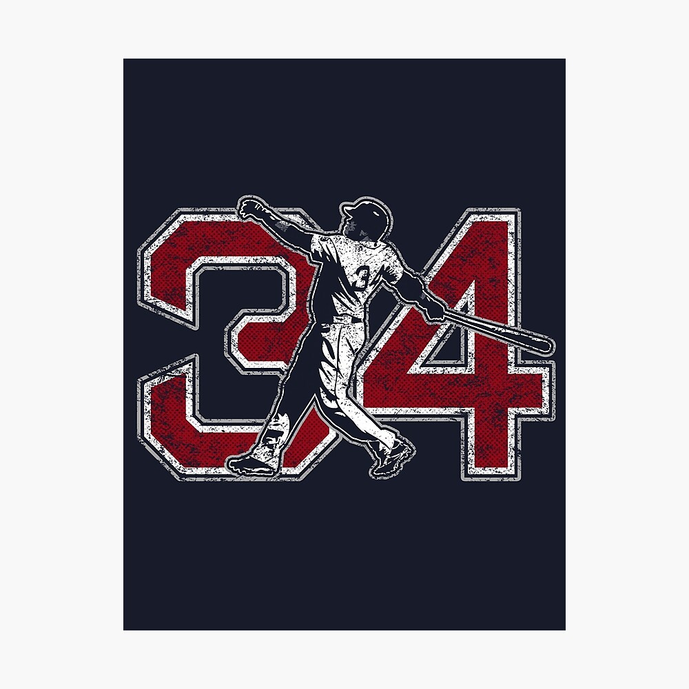 34 - Big Papi (original) Poster for Sale by DesignSyndicate