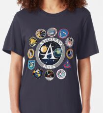 Apollo Missions Patch Badge - NASA Program Slim Fit T-Shirt