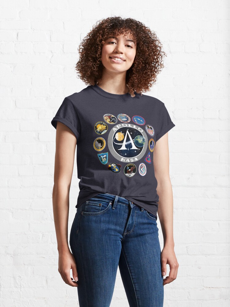 Alternate view of Apollo Missions Patch Badge - NASA Program Classic T-Shirt