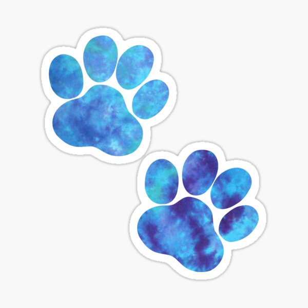 Item preview, tie dye paw prints dog designed and sold by StickIt1811.