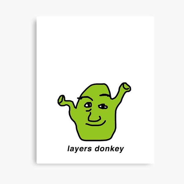 layers donkey Canvas Print