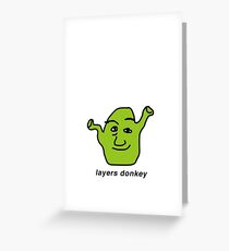 layers donkey Greeting Card