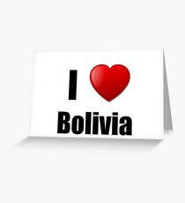 Bolivia I Love Country Lover Pride Funny Gift Idea Grußkarte
