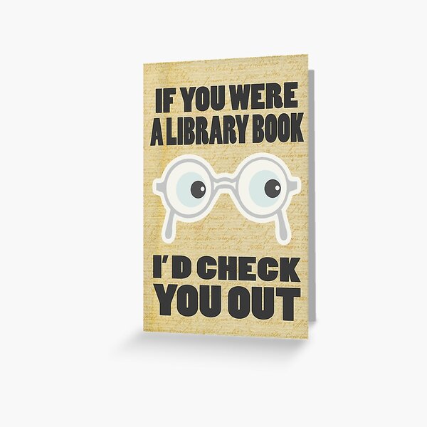 Library Book Greeting Card