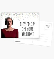 Blessed day on your birthday, The Handmaid's Tale birthday card, The Handmaid's Tale Postcards