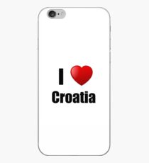 Croatia I Love Country Lover Pride Funny Gift Idea iPhone-Hülle & Cover