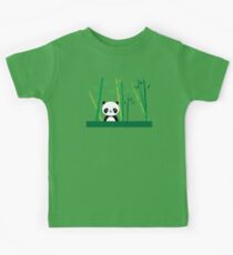 Cute: Panda with Bamboo Kids Tee