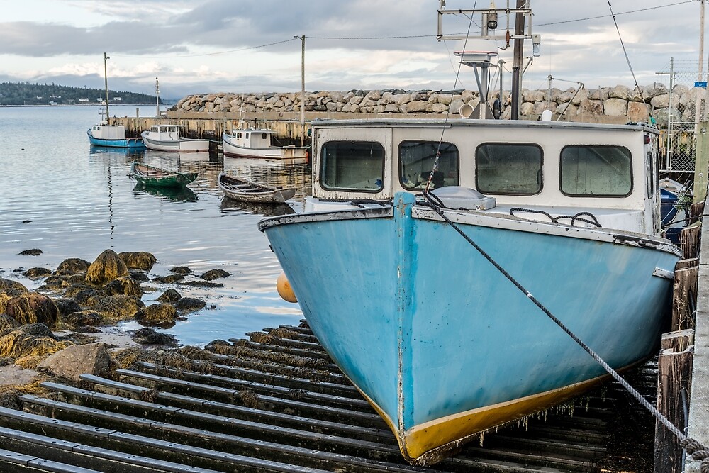 "Mill Cove fishing wharf" by Roxane Bay Redbubble