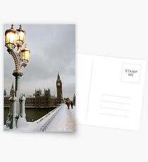 Big Ben in the snow Postcards