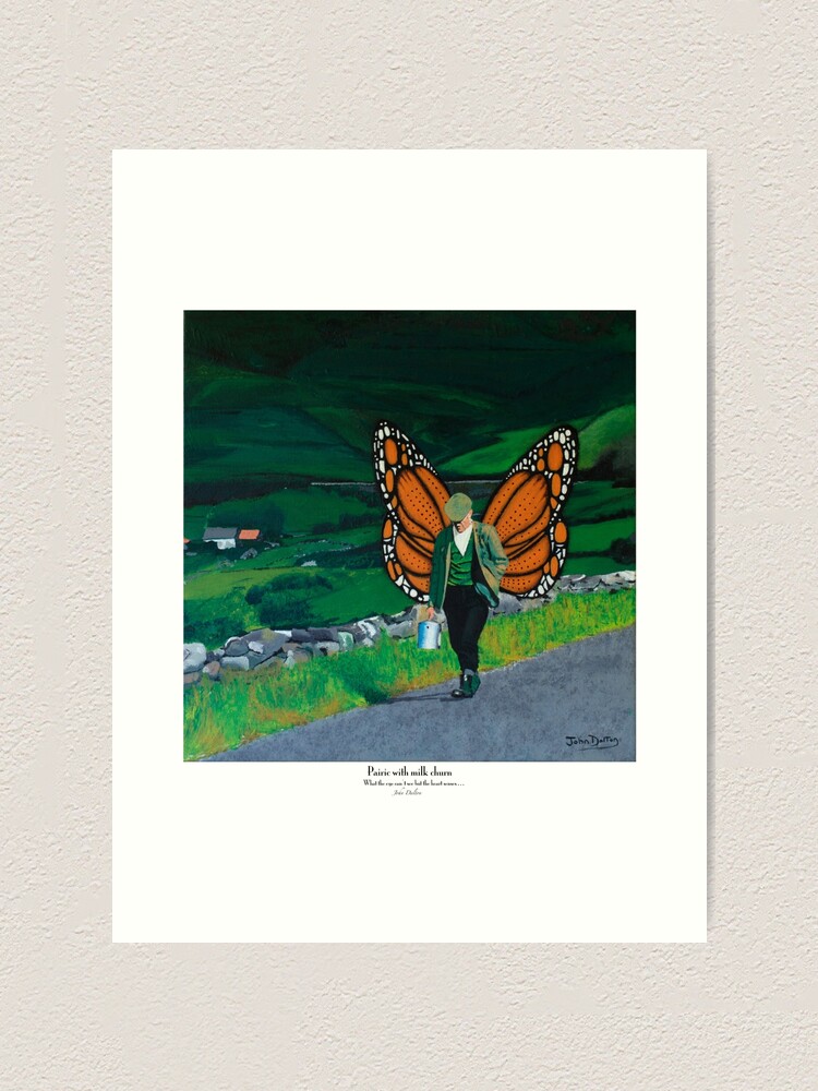 Alternate view of Pairic with milk churn Art Print