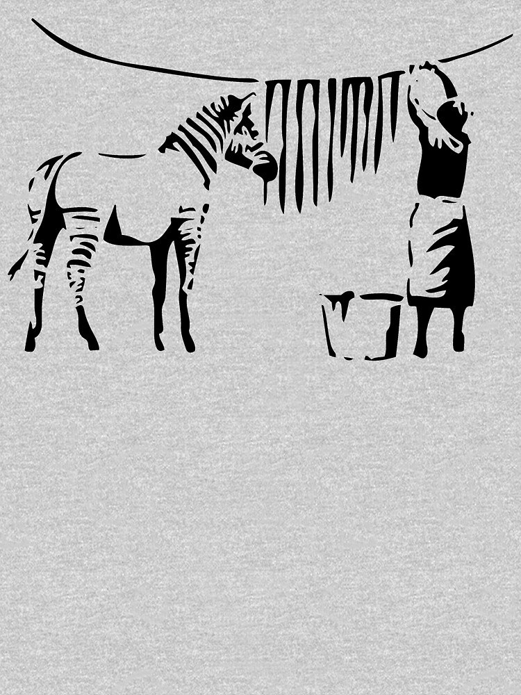Banksy, A Woman Washing Zebra Stripes Artwork Reproduction, Posters, Tshirts, Prints by clothorama