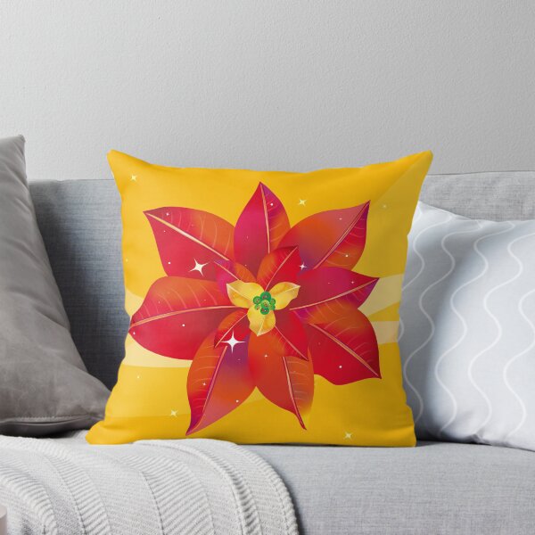 Item preview, Beautiful Red Poinsettia with Stars - Happy Holiday Season designed and sold by SKKSdesign.