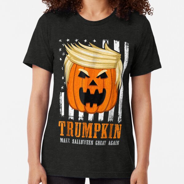 Halloween Tee for Women Halloween Womens Shirt TrumpkinT-Shirt Pumpkin Face Bats