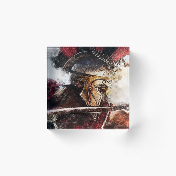 Spartan Hoplite Acrylic Block