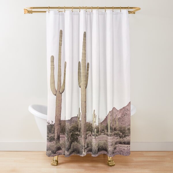 Discover Two Cactus In The Desert Shower Curtain